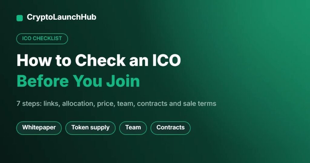 How to check an ICO before you join: 7-step checklist