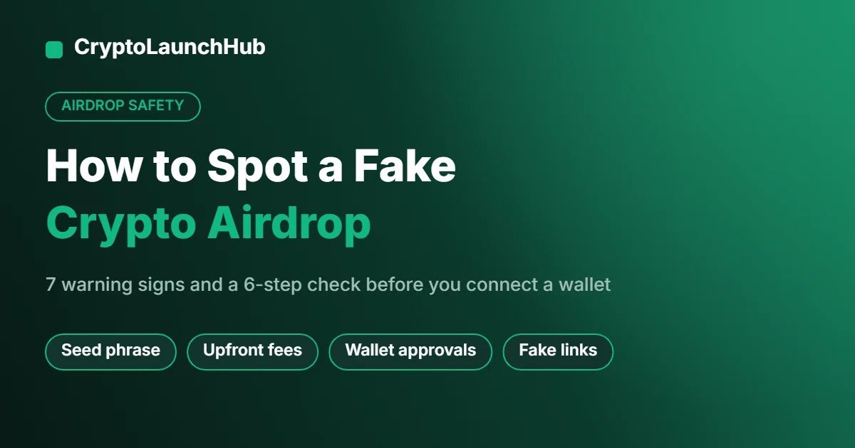 How to spot a fake crypto airdrop: warning signs and safety checks